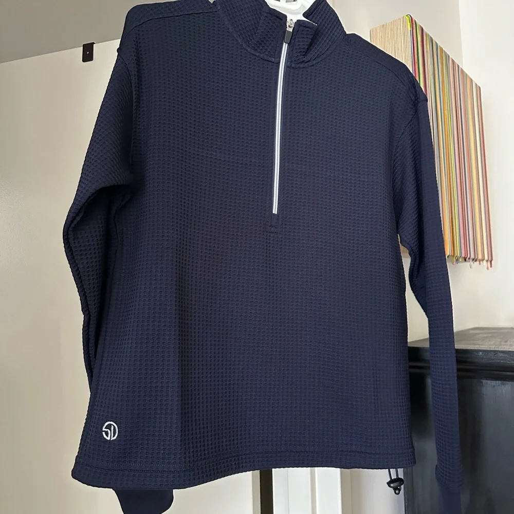 NWT Navy Half-Zip Golf Sweater - Picture 2 of 5